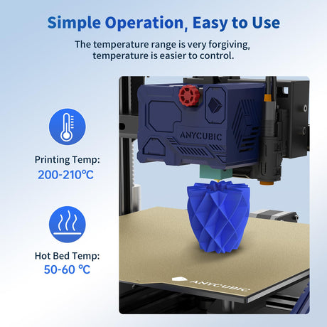 ANYCUBIC PLA Filament 1.75mm Bundle, 3D Printing PLA Filament 1.75mm Dimensional Accuracy +/- 0.02mm, 1KG Reusable Spool (2.2 lbs), 4KG Black + White + Blue + Red ANYCUBIC