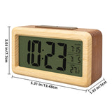everwood Wooden Digital Battery Operated Alarm Clocks for Bedrooms, Beside, Table, Desk everwood