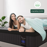 VISCOUNTESS Queen Mattress, 14 Inch Mattresses Euro Top Mattress Medium Firm for Back & Lumbar Support, Individual Pocket Spring Bed for Motion Isolation & Pressure Relief VISCOUNTESS
