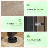 Lyromix 43'' L-Shaped Corner Dog Crate Furniture Large Breed for 2 Dogs with Double Rooms,Wooden Dog Crate End Table Indoor with Removable Divider for Small to Medium Dogs, Can Use Separately Lyromix