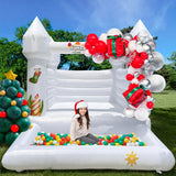 iLink-outer White Bounce House for Kids - 10x8x8FT Oxford White Bouncy House with Ball Pit, Perfect for Parties & Events,Safe and Fun for All Ages iLink-outer