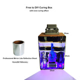 FUNGDO UV Curing Light with Solar Turntable Reflective Film to Make DIY Curing Station for LCD/SLA/DLP 3D Printer solidify photosensitive Resin 405nm UV Resin with 20w Power 200w Output Affect FUNGDO