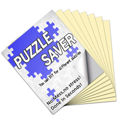 Preserve 4 Jigsaw Puzzle Glue Sheets, 16 Peel & Stick Puzzle Saver Sheets, No Stress & No Mess