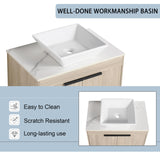 72 Inch Floating Bathroom Vanity, 72" Bathroom Vanity with Sink, Modern Double Sink Vanity Combo,White Oak Wall Mounted Cabinet Set with Open Storage Shelf WoodArtSupply