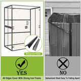 Storage Shed Outdoor Cabinet with Metal Frame Large wooden Tool House Garden Shed with Floor,Door & Lock for Backyard Use GUTINNEEN