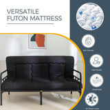MAXYOYO 6" Extra Thick Japanese Floor Mattress Futon Mattress, Foldable Mattress Tatami Pad Floor Mattress for Adults Floor Bed Roll Up Mattress Guest Mattress, Black, Full MAXYOYO
