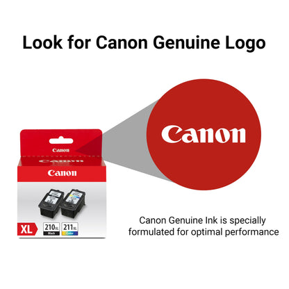 Canon PG-210 XL / CL-211 XL Genuine Ink Value Pack (2 Cartridges), Compatible with MX320/330/340/350/410/420, MP240/250/270/280/480/490/495, iP2702