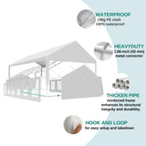 YITAHOME 20x40 ft Party Tent Outdoor Wedding Event Shelters Heavy Duty Upgraded Galvanized Canopy with Large White Roof, Removable Sidewalls & 4 Storage Bags YITAHOME