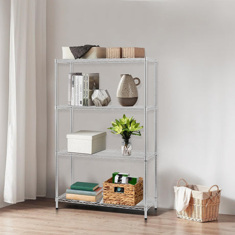 YRLLENSDAN Heavy Duty 4-Tier Wire Shelving Unit – NSF Certified Adjustable Metal Storage Rack for Kitchen, Garage, Pantry – 1000 lbs Capacity – 36" W x 14" D x 54" H YRLLENSDAN