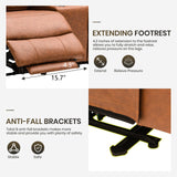 Consofa 68'' Power Reclining Loveseat with Massage and Heat | Double Recliner RV Sofa with Console | Wall Hugger Recliner Sofa | Rv Theater Seating | RV Furniture (PU Leather, Brown) Consofa