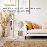 MECOOL 34” Tall Cat Scratching Post Premium Basics Kitten Scratcher Sisal Scratch Posts Trees with Hanging Ball for Indoor Cats, Beige MECOOL