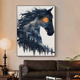 xcemhil Horse Paint by Numbers Kit for Adults, Horse Painting by Numbers, Adult Paint by Number Kits Suitable for Gifts and Interior Decor 16x20 Inch xcemhil