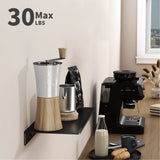 Danpoo Metal Wall Shelf, Black Floating Shelf, Small Bathroom Shelf, 12" Display Shelves for Wall Storage Danpoo