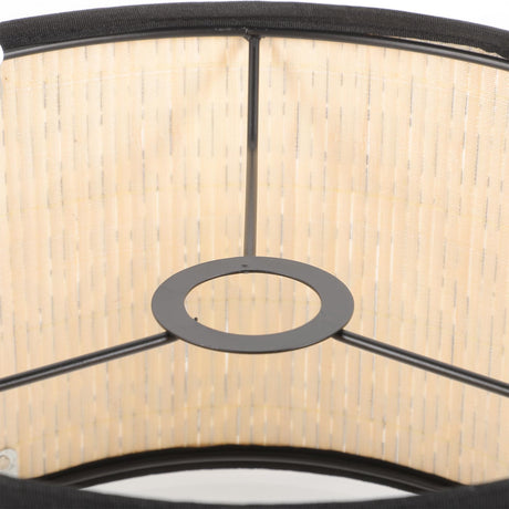 Bamboo Lamp Shade, Vintage Drum Lampshade Table Lamp Shade Chandelier Lamp Covers Replacement Light Accessory for Pendant Floor Lamps, 30X30x20CM Uonlytech