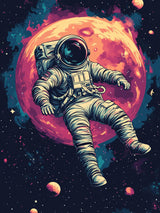 Yomiie 5D Diamond Art Kits for Adults, Astronaut Diamond Painting Art Moon DIY Full Round Drill Kits, Embroidery Rhinestone Diamond Crystal Craft Canvas Home Wall Decor 12x16 inch Yomiie