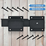 Steinwhale 1Pack Flip Gate Latch Lock with Padlock Hole, 3.5mm Aluminum Alloy Door Latch for Outdoor Wooden Fence, Swing Open Gate, Double Gate, Barn Door, Shed, Vinyl Fence, Yard, Black Steinwhale