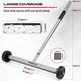 Magnet Sweeper Magnetic Nail Roller: 17-Inch Heavy Duty Magnet Nail Pickup Rolling Tool with Telescoping Adjustable Handle 8.8-Pound Capacity Ideal for Workshop Garage Yard Construction Cleanup SEDY