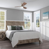 Honeywell Ceiling Fans Barcadero Modern 44 Inch Ceiling Fan with Light, Pull Chain LED Indoor Fan with 3 Blades, Maple and Brown Maple Blade Finish Options, Brushed Nickel (50616-01) Honeywell Ceiling Fans