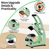 Hat Press, Hat Press Heat Machine for Caps with LCD Control, Hat Heat Press with 2pcs Interchangeable Platens & Caps Stretcher for Vinyl, Sublimation, Heat Transfer (Green) EONIX