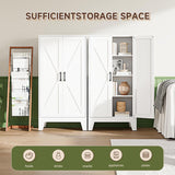 Letaya Storage Cabinet,47" H Metal Kitchen Pantry Cabinets with Doors and Adjustable Shelves,Pantry Organizers for for Cupboard/Dining/Bathroom/Office/Garage Room,White Letaya