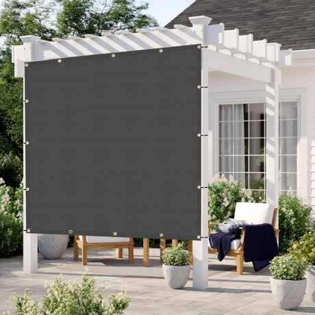 LOVE STORY 8x20 FT Sun Shade Cloth with Grommets HC-023 Pergola Shade Cover 95% UV Protection for Patio Outdoor, Dark Grey LOVE STORY