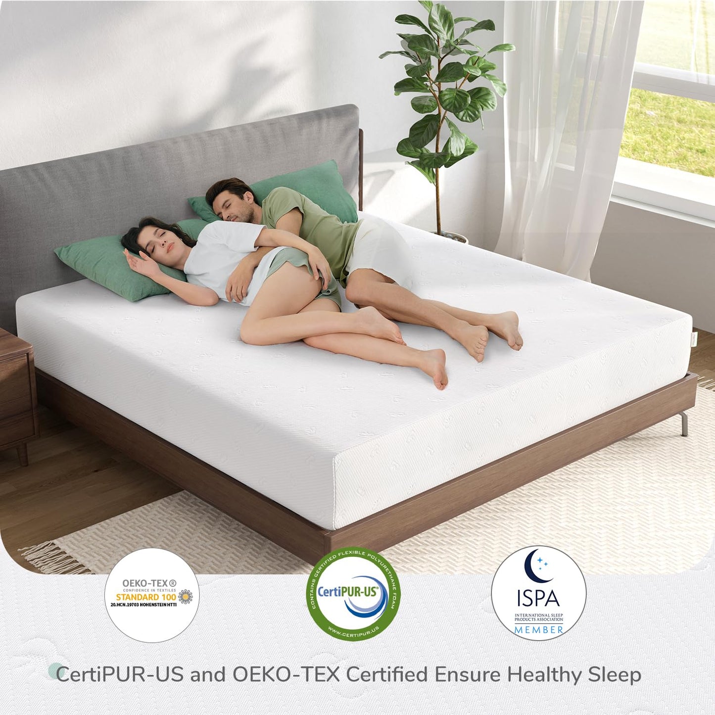 Novilla Queen Mattress, 6 Inch Queen Memory Foam Mattress for Pressure Relief & Comfort Sleep, Removable Washable Mattress Cover,CertiPUR-US Certified Mattress Queen，Medium Firm