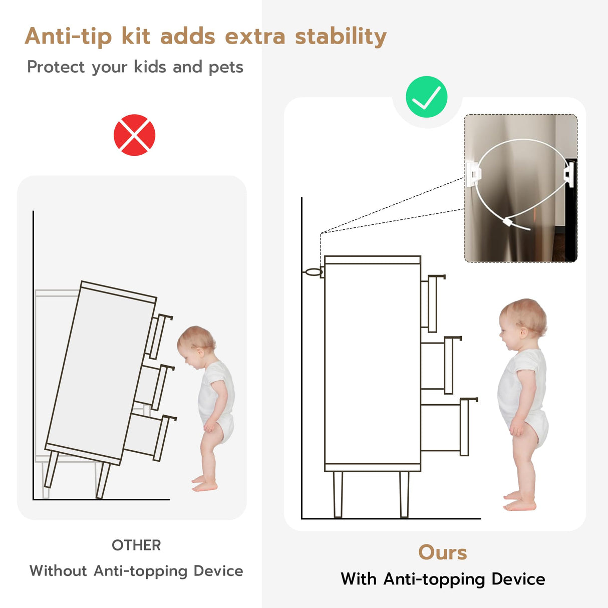 REVOMINCA Rattan Dresser for Bedroom, 6 Drawer Rattan Dresser, Boho Dresser with Gold Handles & Legs, Wood Rattan Chest of Drawers for Bedroom, Storage Drawers for Living Room and Hallway REVOMINCA
