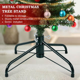 Christmas Tree Stand, Christmas Tree Base Replacement (Length16.1, Dia 1.25") for Artificial Trees up to 2-7 FT Heavy Duty Folding Christmas Tree Stands Dark Green Digury