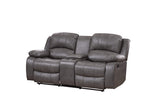 Betsy Furniture 3PC Bonded Leather Reclining Sofa Chair Set Living Room Set Sofa Loveseat Glider Chair 8018 Multiple Colors (Gray) Betsy Furniture