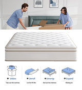 Huyamy Full Mattresses,Hybrid 12 Inch Full Mattress in a Box,Memory Foam & Individually Pocket Spring for Pain Relief,Pressure Relief,Certified. Huyamy