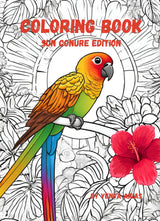 Coloring Book Sun Conure Edition: Tropical Birds to Color and Enjoy Majosta