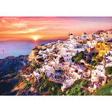 Trefl Sunset Over Santorini 1000 Piece Jigsaw Puzzle Red 27"x19" Print, DIY Puzzle, Creative Fun, Classic Puzzle for Adults and Children from 12 Years Old Trefl