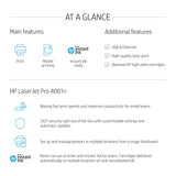 HP LaserJet Pro 4001n Black & White Printer (Renewed) HP