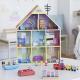 Peppa Pig Wooden Deluxe Playhouse, 8 Rooms, Includes 2 Fun Figures and 29 Accessories, Made of Responsibly Sourced Wood, for Ages 3 and Up (Amazon Exclusive) Peppa Pig