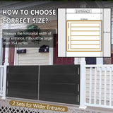 Swinging Door, Swing Half Door 3 Spring Hinges, Cafe Saloon Doors Swinging for Hallway Kitchen Bar Pub Entrance Partition, 35.4x35.4inch / Black DouSeiAi