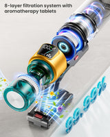 Cordless Vacuum Cleaner, 550W 45KPA 70Mins Vacuum Cleaners for Home, Stick Vacuum with Charging Dock Station, Anti-tangle Wireless Vacuum, Rechargeable Cordless Vacuum for Pet Hair/Carpet/Hard Floor dsorupa