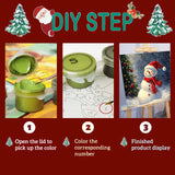 xackcme Snowman Paint by Numbers for Adults, Christmas Paint by Number on Canvas Without Frame, DIY Winter Oil Painting for Gift Home Wall Decor (16x20 inch) xackcme