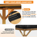 GARTOO 11’x13’ Outdoor Wooden Gazebo - Patio Galvanized Steel Gazebo with Double Vented Roof, Heavy-Duty Cedar Wooden Gazebo for Garden, Lawn, Poolside, Backyard Deck GARTOO