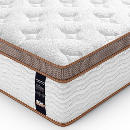 BedStory King Mattress - 12 Inch Hybrid Mattress in a Box - Individually Wrapped Coils for Pressure Relief and Motion Isolation