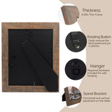 Golden State Art, 8x10 Picture Frame - Country Wood Grain Style - Tabletop Display, Back Hangers for Wall Display - Great for Photos, Gift, Pictures, Wedding, Portraits (2 Pack, Brown) Golden State Art