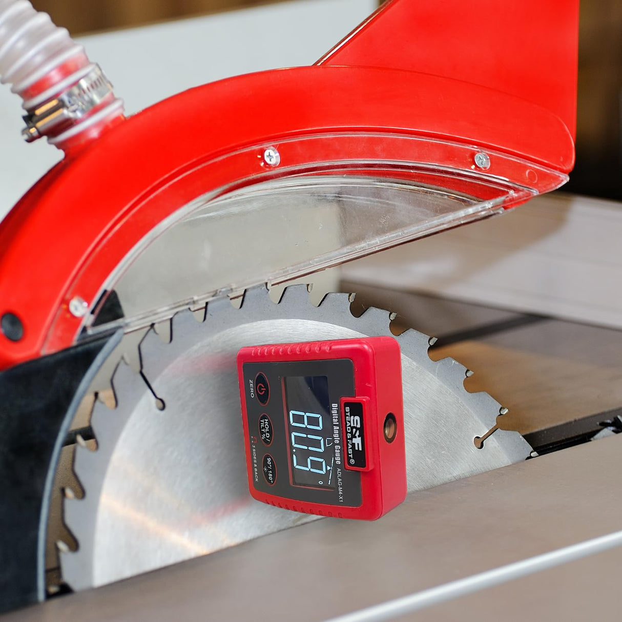 Digital Angle Gauge, Digital Angle Finder Magnetic (4 surfaces) with Laser, Inclinometer Digital with Large LCD display by S&F STEAD & FAST S&F STEAD & FAST