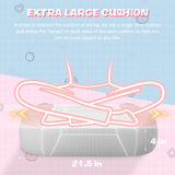 PZDO Pink Gaming Chair, High Back Kawaii Gaming Chair with Footrest & Bunny Ear and Wide Soft Cushion, Gamer Chair Computer Chair for Adults Girls Women, Reclining Chair, Gift, Pink-White PZDO
