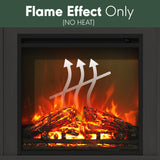 Furinno Jensen No Heat Decorative Electric Fireplace TV Stand, Entertainment Center for TV up to 55 Inch, Americano Furinno