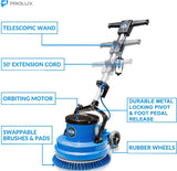 Prolux Core Heavy Duty 15 inch Floor Buffer Scrubber and Polisher Cleaning Machine - All floor surfaces Prolux