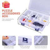 2 Pcs Puzzle Storage Rack with Puzzle Accessories Box, Puzzle Rack Organizer, Puzzle Holder Rack for 8 Small and Large Puzzles, Plastic Model Holder Storage Rack Organizer Creative.C