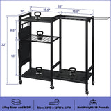 TC-HOMENY 16-Rod Fishing Rod Holder for Garage, Fishing Pole Rack Cart Fit All Fishing Rods, 3 Tier Fishing Tackle Storage Organizer Rack with Storage Bag, For Living Room TC-HOMENY