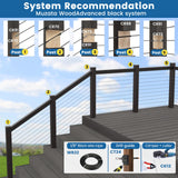 [Patent] Muzata 40 Pack 1/8" Invisible Cable Railing Kit Hardware Swage Lag Screw Hidden for 4x4 6x6 8x8 Wood Posts T316 Stainless Steel Deck Cable Railing System 20 Pairs CR73 Muzata
