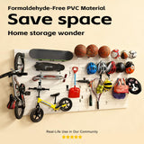 Slat Wall Paneling 4x8FT Black Slatwall Panel - Wall Garage Storage System | Heavy - Duty Industrial PVC Panels for Easy - Install Garage Organization | Sturdy Wall Slats for Home & Bike Rack Storage Eiruaw