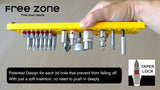 FREE ZONE - Bit Organizer Set (Black) | 158 Hole Bit Storage | 1/4 Inch Hex Bit & Drive Bit Adapter Storage | Screwdriver Toolbox Organizer | Tools are Not Included FREE ZONE Free your needs