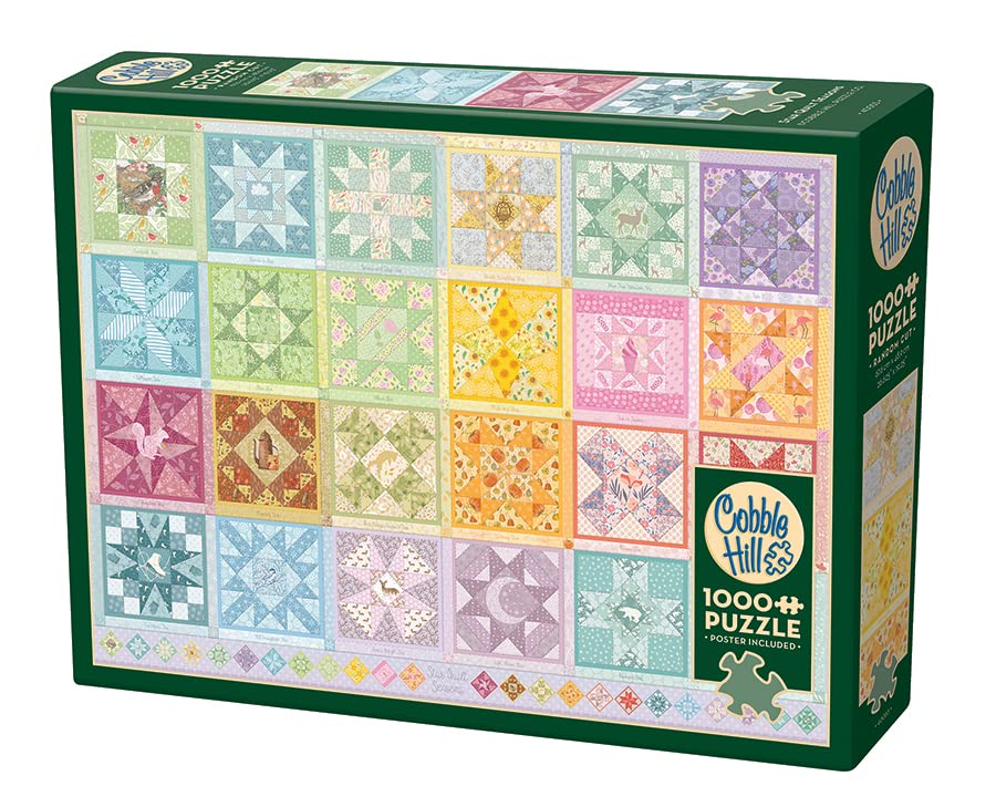 Cobble Hill 1000 Piece Puzzle - Star Quilt Seasons - Sample Poster Included Cobble Hill Puzzle Company Ltd.